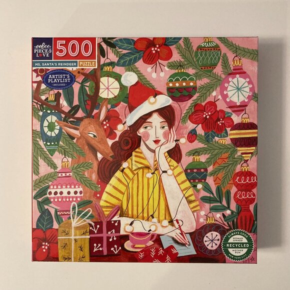 Eeboo 'Ms Santa's Reindeer' - 500 Piece Puzzle NWT - Picture 1 of 2
